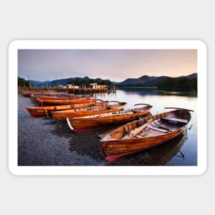 Friars Crag Rowing Boats Derwent Water Lake District Sticker